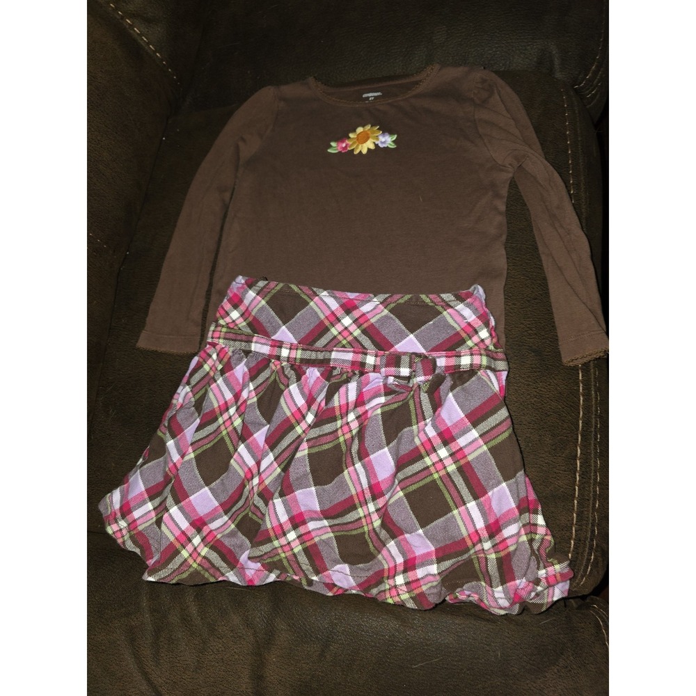 Gymboree sunflower smiles top size 3t‎ skort size 3 outfit